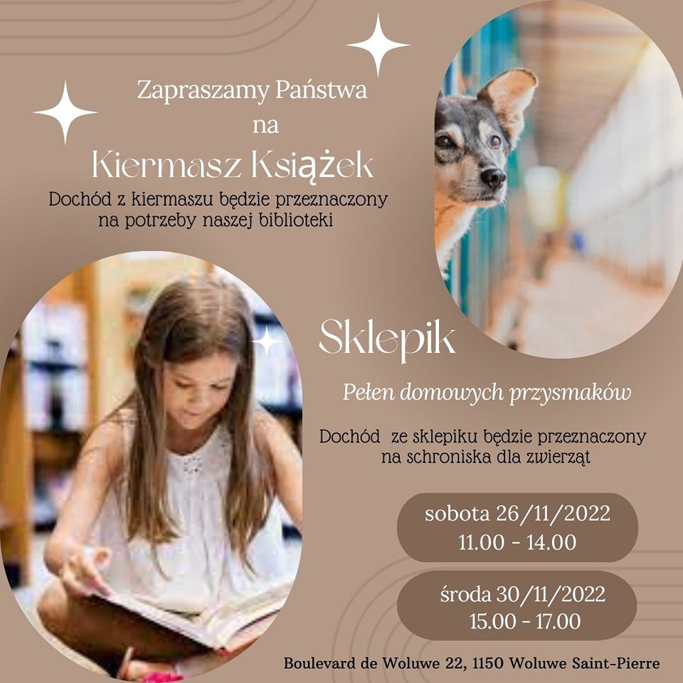 Kiermasz Książek i Sklepik Smakołyków w naszej szkole – 26.11 i 30.11.2022 r.