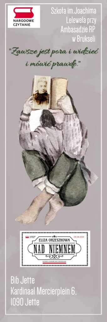 Narodowe Czytanie z udziałem uczniów naszej szkoły w belgijskiej bibliotece w Jette.