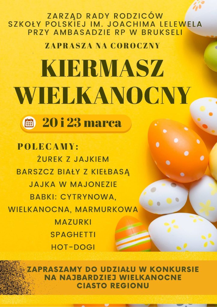 Kiermasz Wielkanocny – 20 i 23 marca 2024 r.