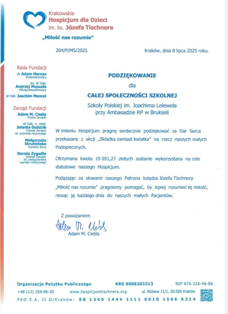 💗🎁 Gdy kwiaty ustępują miejsca pomocy – nasza szkolna składka z sercem!