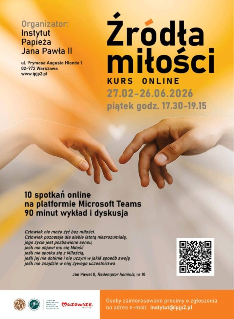 W imieniu Organizatorów zapraszamy na kurs online „Źródła miłości”. 💙