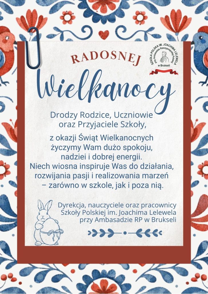 🐰 Wesołych Świąt Wielkanocnych!